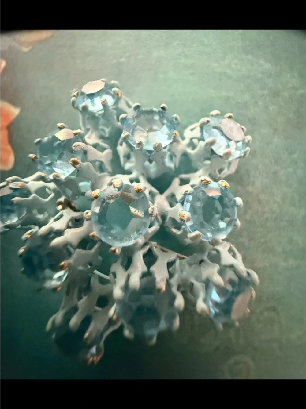 Blue Crystal Floral Brooch - Women Jewelry